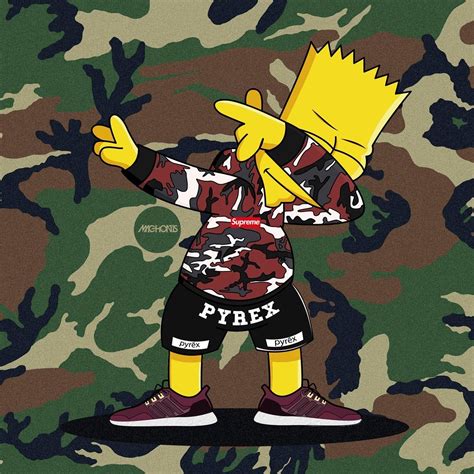 gucci bart simpson supreme wallpaper chromebook|gucci bart wallpaper desktop.